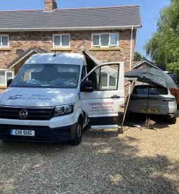Mobile Accident Repairs Ltd service van at customer property